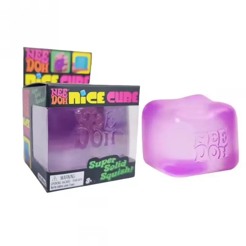 Trending Jellyfish Cube Squish Toy Soft Jelly Squeeze Stress Relief Fidget Sensory NeeDoh for Kids Adults
