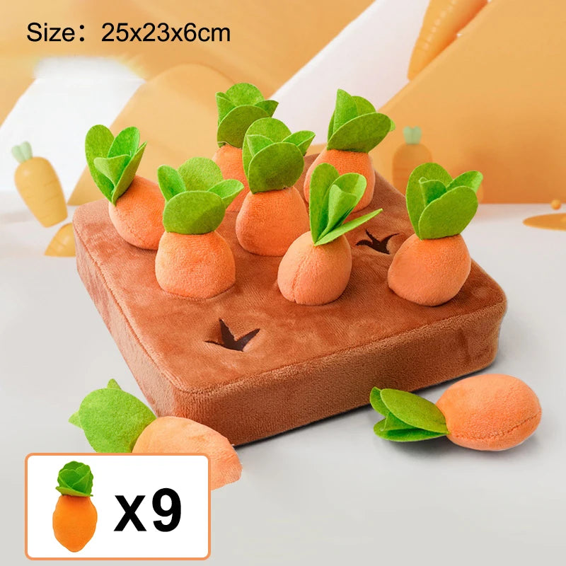 Montessori Plush Pull Carrot Toy Soft Cotton Radish Interactive Game Baby Cognitive Educational Toys Early Learning Gift for Chi