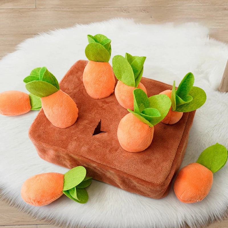 Montessori Plush Pull Carrot Toy Soft Cotton Radish Interactive Game Baby Cognitive Educational Toys Early Learning Gift for Chi