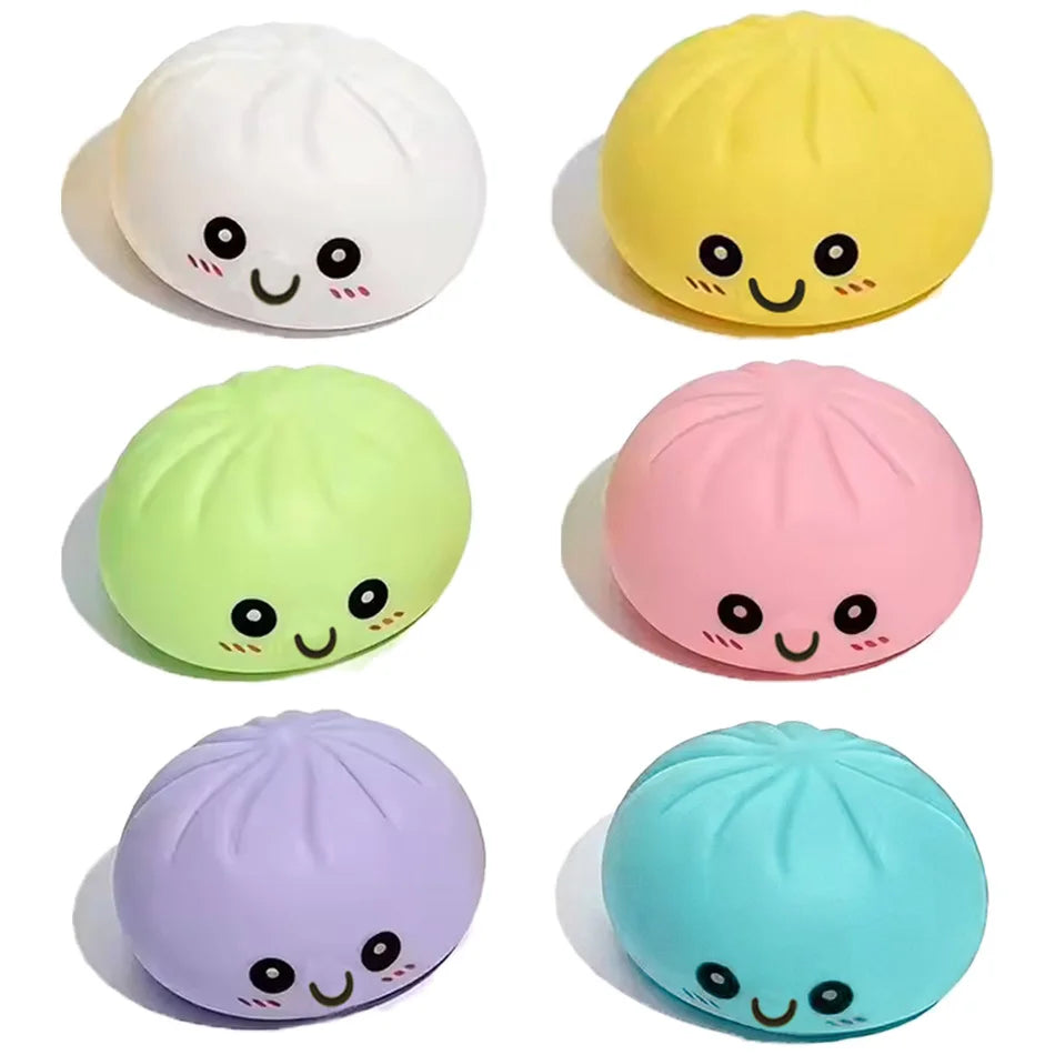 LED Glowing Bun Squishy: Light-up Bubble Spitting Steamed Bun