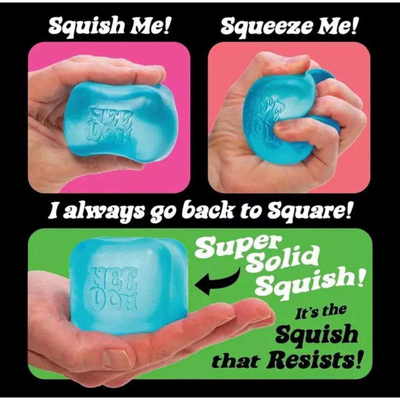#In Stock Squishy NeeDoh Schylling Nice Cube Sensory Squeeze Toy with Super Solid Squish Stress Relief Anxiety Sensory Gifts