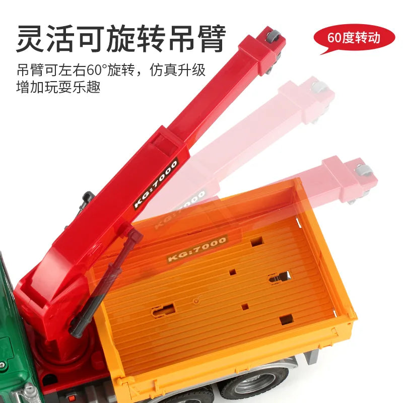 New Big Garbage Truck Toy, Friction Powered Garbage Truck with Lights and Sounds Kids Recycling Trash Truck Kids Gifts B242