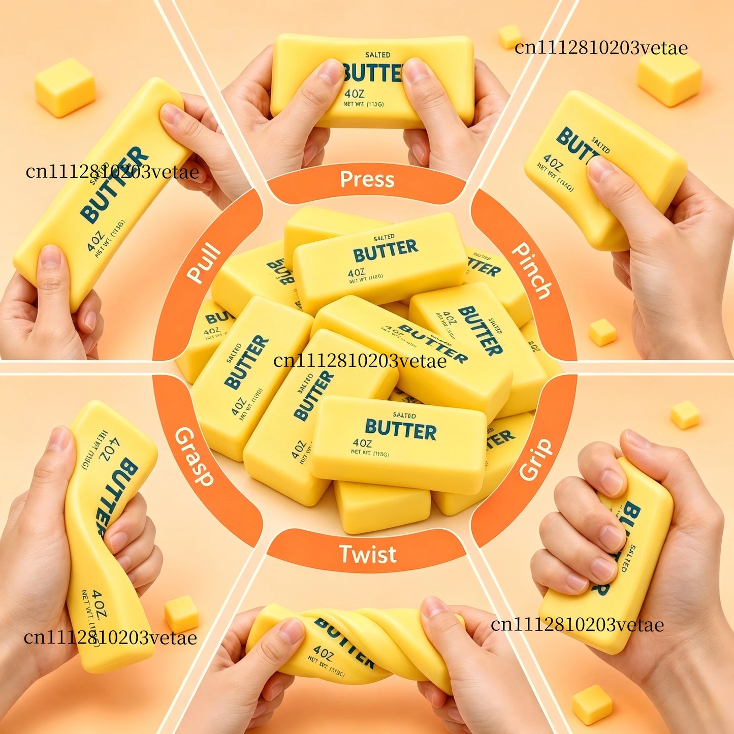 1/2PCS Butter Stick Decompression Toy Soft Squeeze Knead Slow Rebound Sensory Anti-stress Improve Concentration Office Pinch Toy