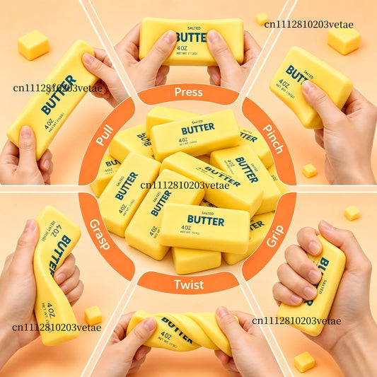1/2PCS Butter Stick Decompression Toy Soft Squeeze Knead Slow Rebound Sensory Anti-stress Improve Concentration Office Pinch Toy