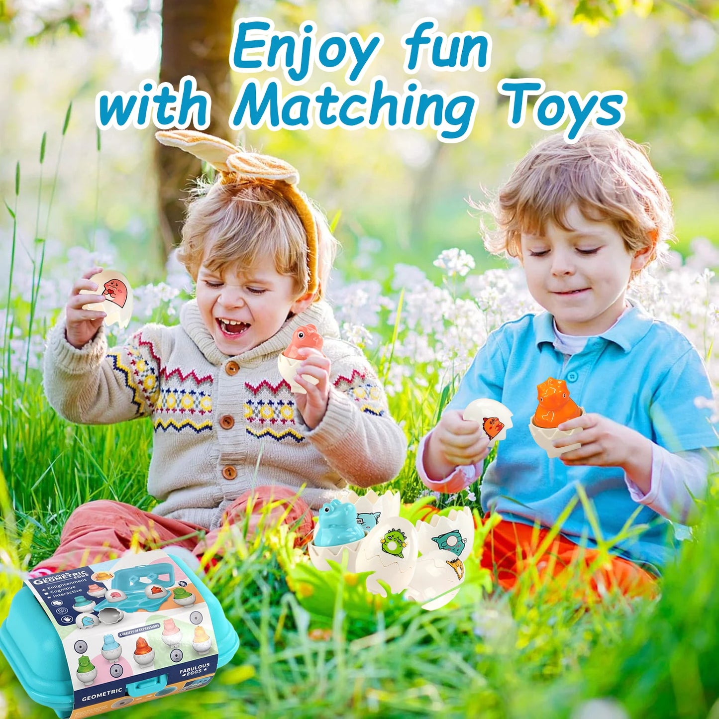 Montessori Kids Shape Matching Egg Baby Toys Color Digital Number Dinosaur Matching Eggs Early Learning Educational Children Toy