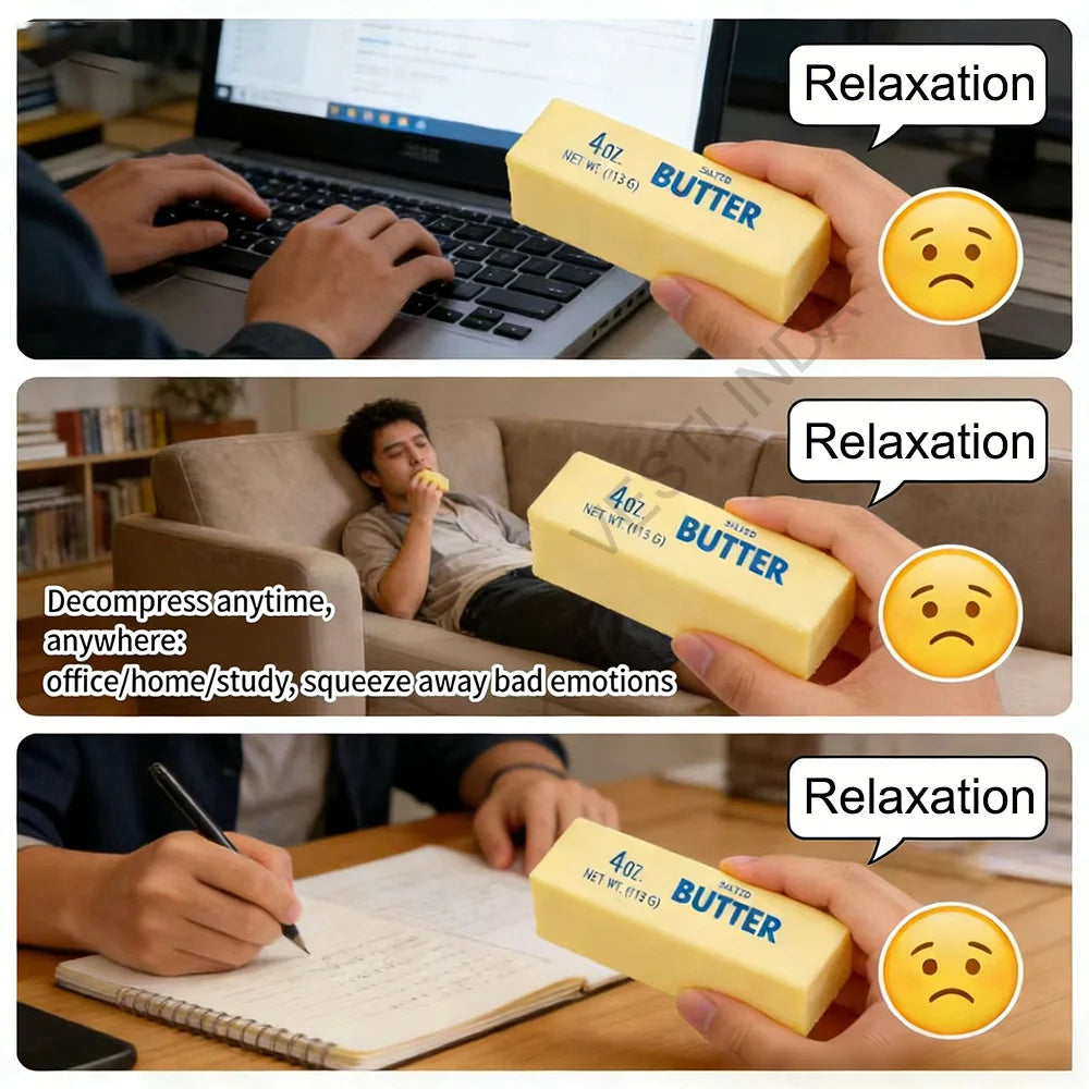 1/2PCS Butter Stick Decompression Toy Soft Squeeze Knead Slow Rebound Sensory Anti-stress Improve Concentration Office Pinch Toy