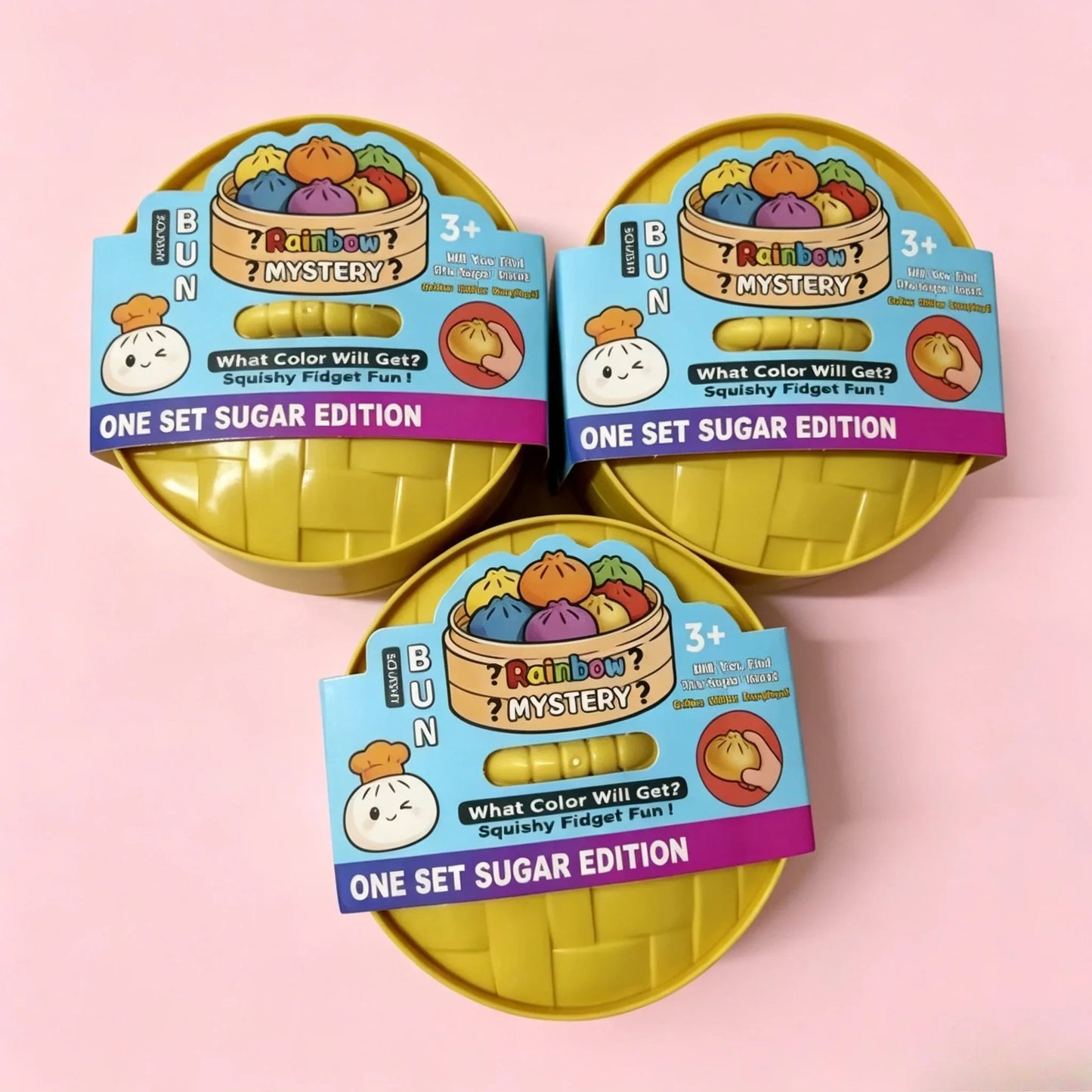 Colorful 6 Styles Glitter Dumpling Glitter Dumpling Squishy with Box Dumplings Sensory Squeeze Toy for Stress Relief Toys