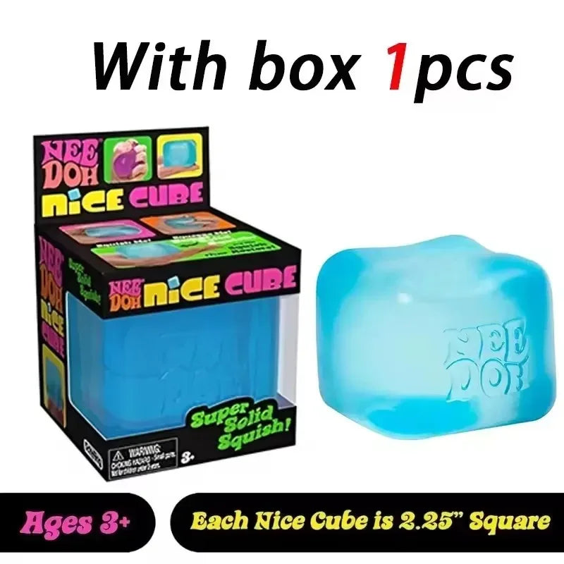 #In Stock Squishy NeeDoh Schylling Nice Cube Sensory Squeeze Toy with Super Solid Squish Stress Relief Anxiety Sensory Gifts