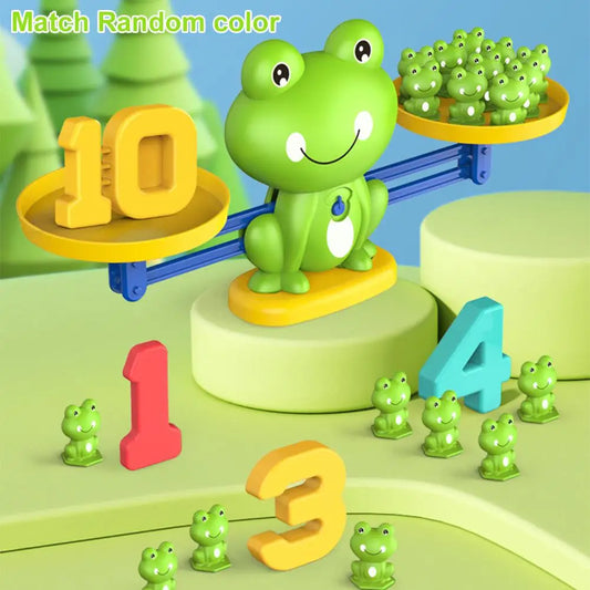 Kids Frog Balance Scale Toy Math Game for Toddlers Counting Number Matching Game Educational Stem Toys Birthday Gift