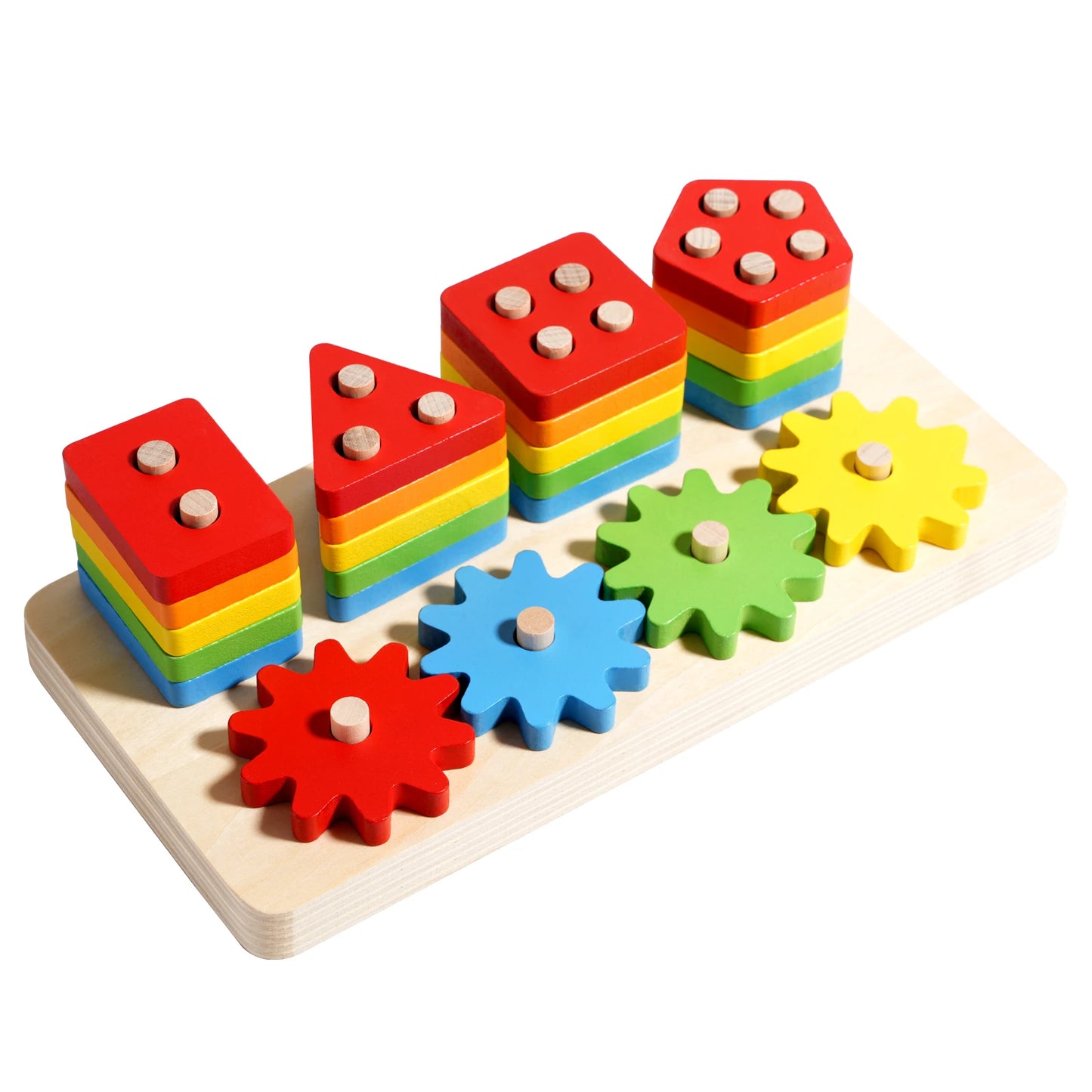 Montessori Wooden Sorting Stacking Toys Puzzle