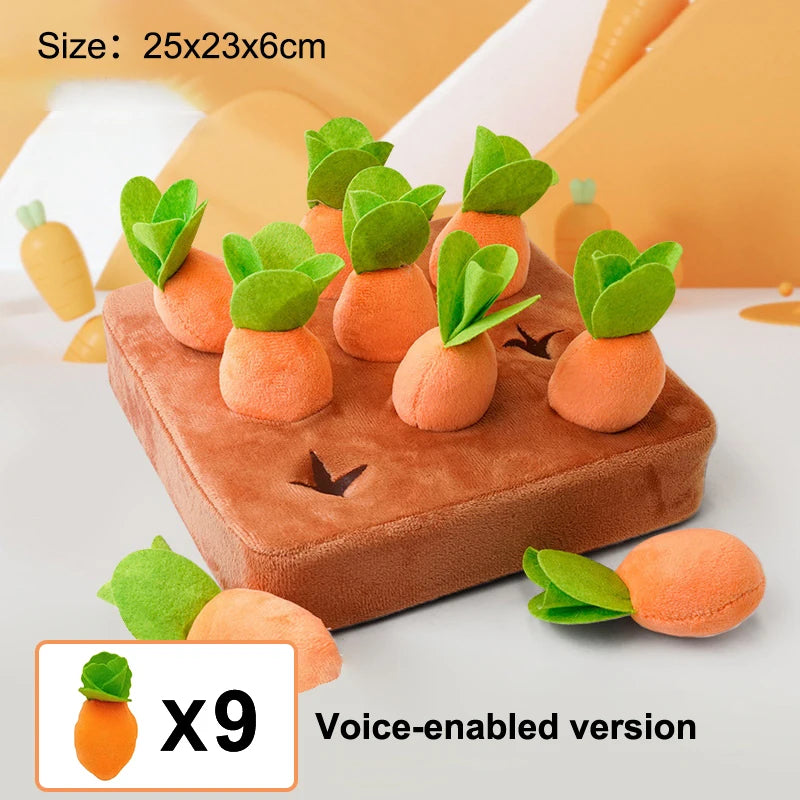 Montessori Plush Pull Carrot Toy Soft Cotton Radish Interactive Game Baby Cognitive Educational Toys Early Learning Gift for Chi