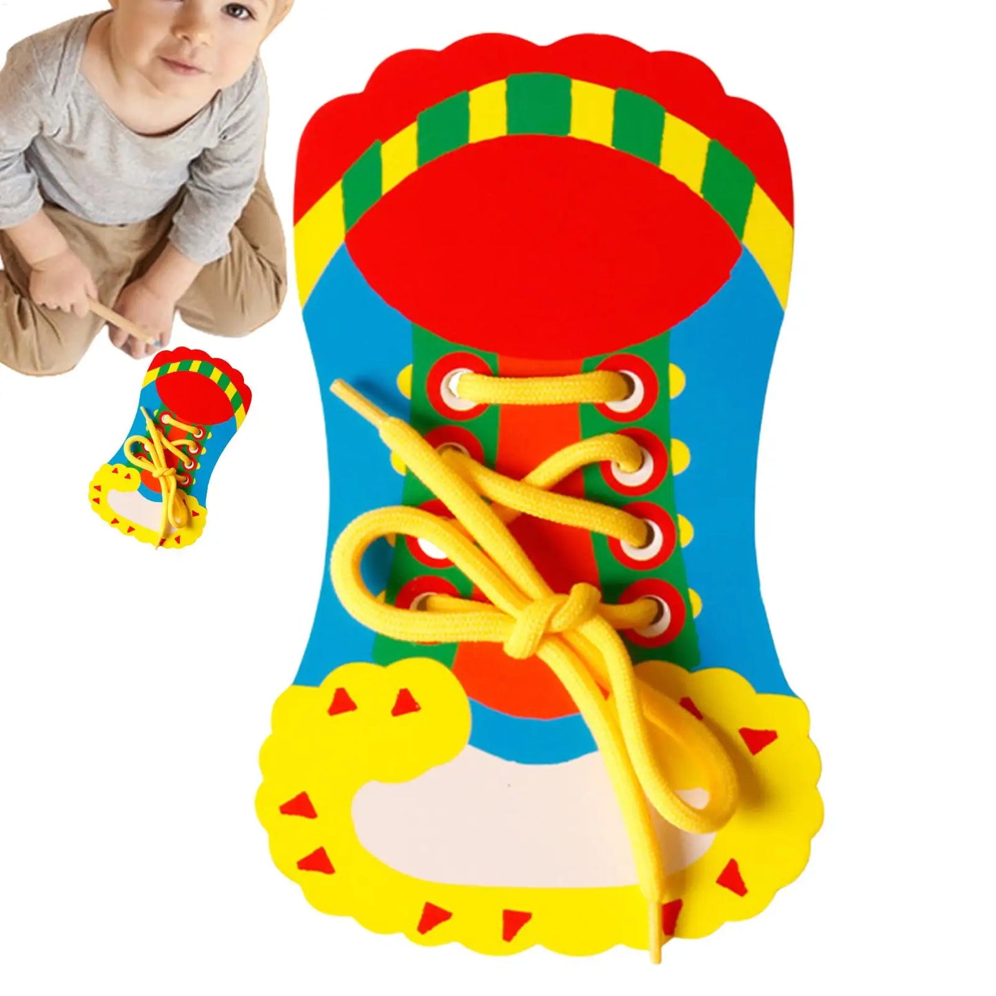 Learn To Tie Shoes For Kids Shoelace Threading Teaching Toy Learn To Tie Shoe For Kid Shoelace Threading Teaching Toys