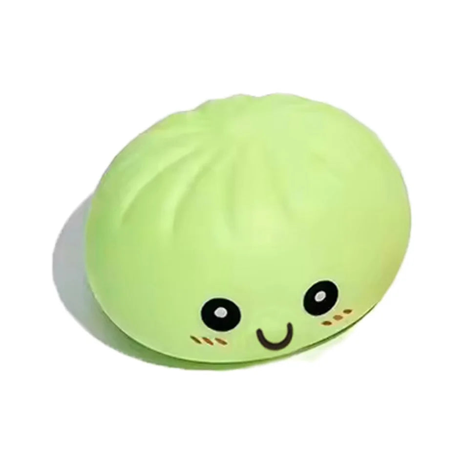 LED Glowing Bun Squishy: Light-up Bubble Spitting Steamed Bun