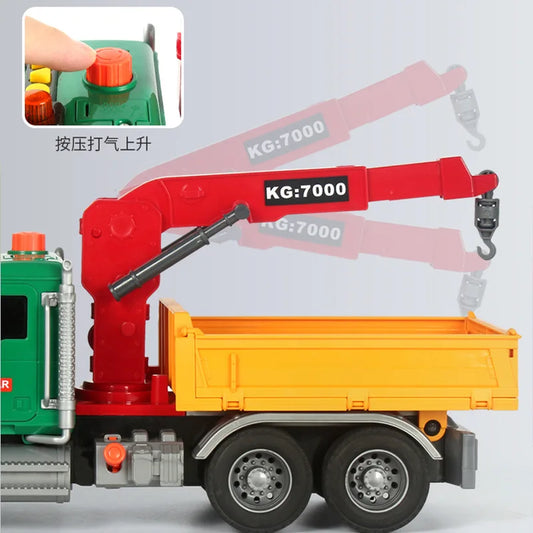 New Big Garbage Truck Toy, Friction Powered Garbage Truck with Lights and Sounds Kids Recycling Trash Truck Kids Gifts B242