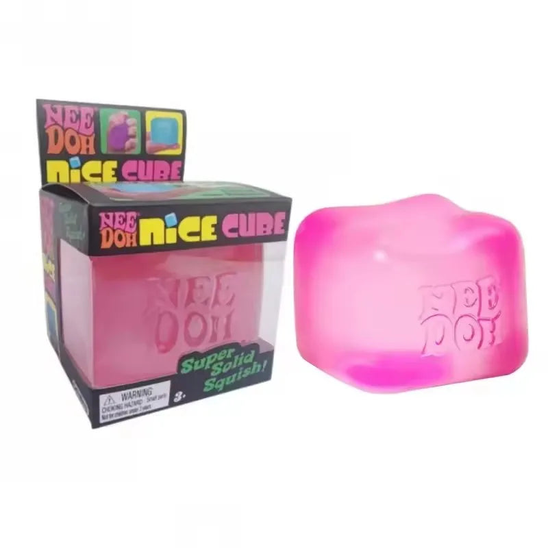 Trending Jellyfish Cube Squish Toy Soft Jelly Squeeze Stress Relief Fidget Sensory NeeDoh for Kids Adults