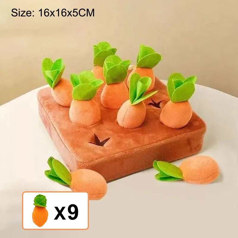 Montessori Plush Pull Carrot Toy Soft Cotton Radish Interactive Game Baby Cognitive Educational Toys Early Learning Gift for Chi