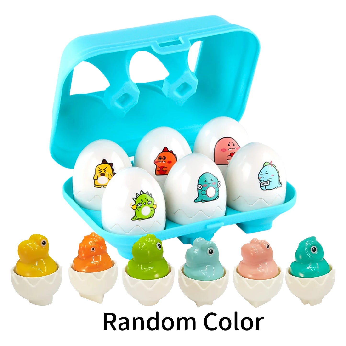 Montessori Kids Shape Matching Egg Baby Toys Color Digital Number Dinosaur Matching Eggs Early Learning Educational Children Toy