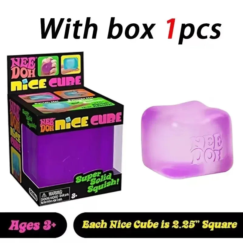 #In Stock Squishy NeeDoh Schylling Nice Cube Sensory Squeeze Toy with Super Solid Squish Stress Relief Anxiety Sensory Gifts