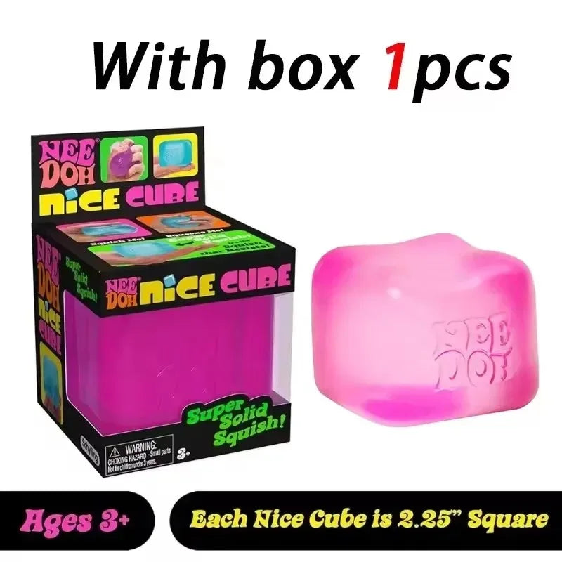 #In Stock Squishy NeeDoh Schylling Nice Cube Sensory Squeeze Toy with Super Solid Squish Stress Relief Anxiety Sensory Gifts