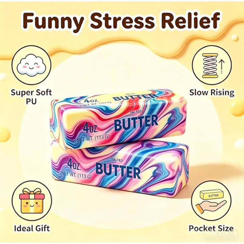 Colorful Slow Rising Butter Squishy Squeeze Toys Pack Sensory Stress Relief Soft & Stretchy Toy for Party Favors Squishy Butter