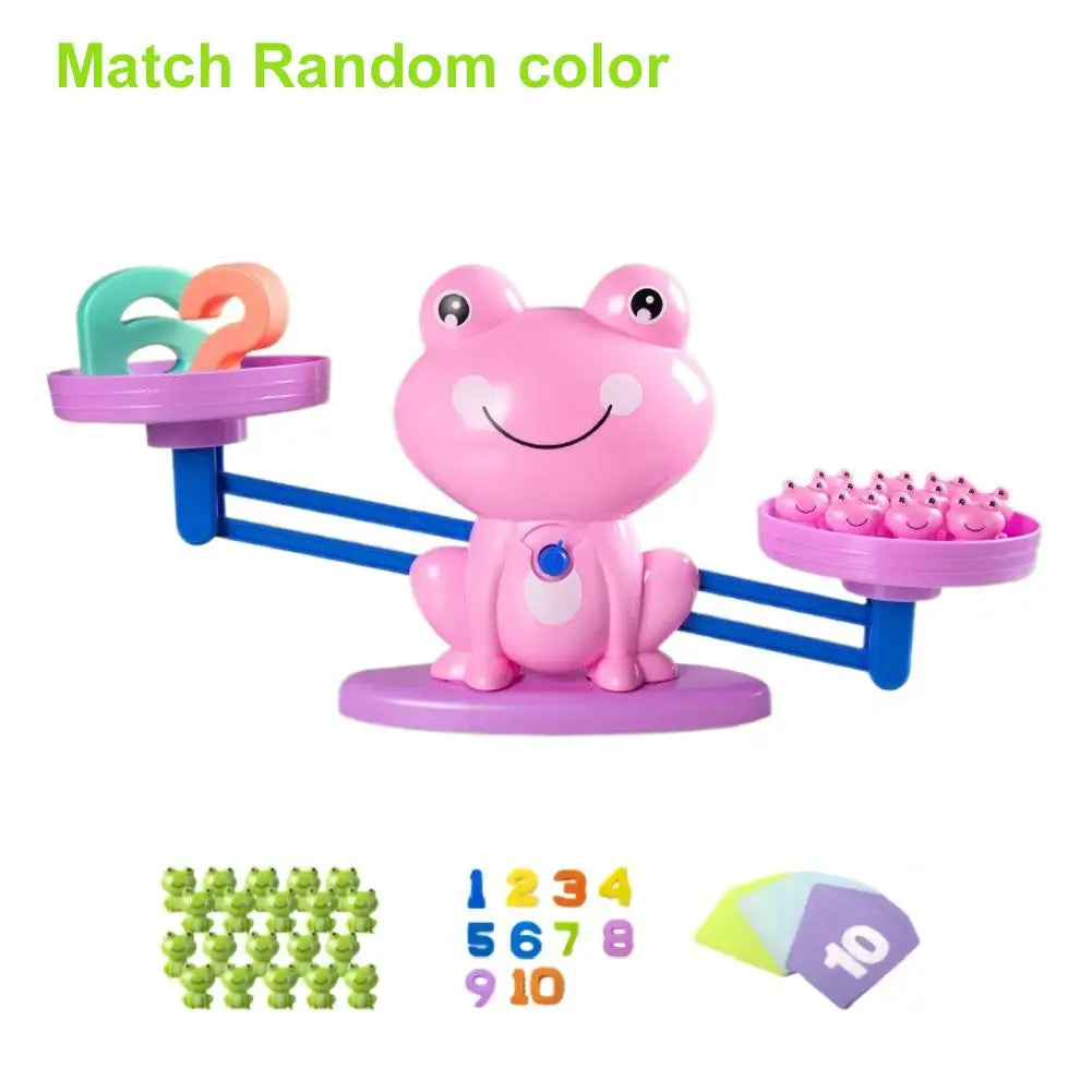 Kids Frog Balance Scale Toy Math Game for Toddlers Counting Number Matching Game Educational Stem Toys Birthday Gift